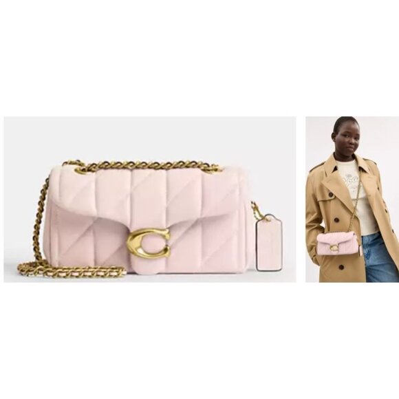 NEW!! Coach Pink Tabby 20 Quilted Leather Shoulder Tabby Handbag - Picture 1 of 10
